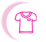 Wholesale pink neon t-shirt icon with short sleeves and crew neckline